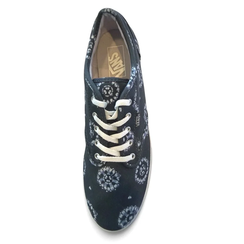 Vans Atwood Low Top Sneakers Indigo Dandelion Blue Mandala Canvas New Womens 9.5